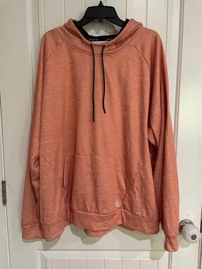 Zelos XXL orange hoodie with black trim